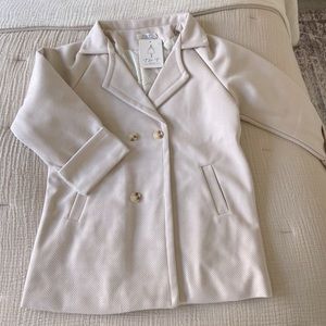 Set-Woolen double breasted coast + Mini A line skirt set